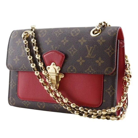 LOUIS VUITTON Victoire Shoulder Bag M41731 ChainShoulder Slys Brown Monogr. - Picture 1 of 13